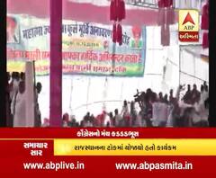 stage collapses during congress rally in rajasthan