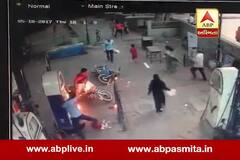 fire breaks out at petrol pump in surat