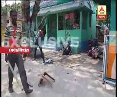 TMC-BJP clash at Dihata, attack on locket chatterjee\'s car, ransack in TMC party office