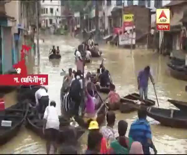  পশ্চিম মেদিনীপুরে জলমগ্ন বিস্তীর্ণ এলাকা, খালের জলে ডুবে মৃত ১