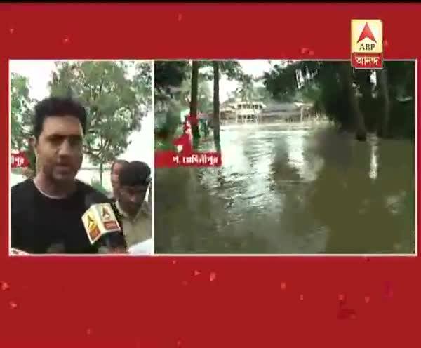  ঘাটালে বন্যা পরিস্থিতি ঘুরে দেখে কী বললেন দেব শুনুন