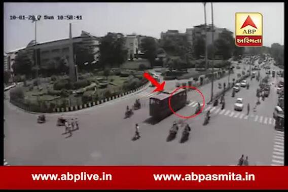Surat BRTS And Bike Accident CCTV