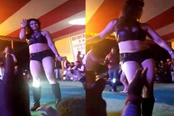  bar dancer performed in bn collage during saraswati pooja