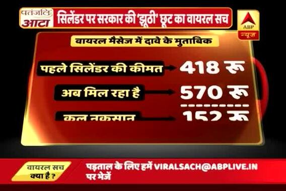सिलेंडर पर सरकार की 'झूठी' सोच का वायरल सच