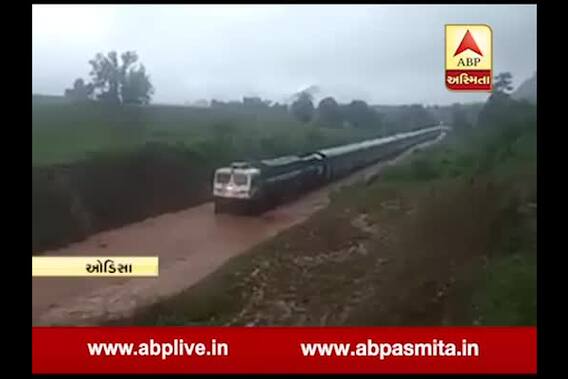 Train Gets Stuck On Waterlogged Rail Track In Odisha