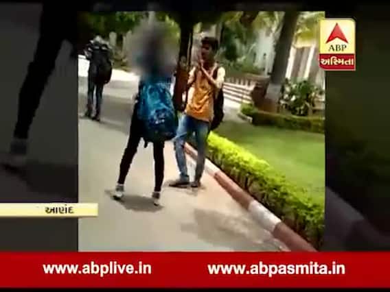 આણંદઃ છેડતી કરનારા રોમિયોને યુવતીએ જાહેરમાં મેથીપાક ચખાડ્યો, જુઓ વીડિયો 