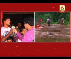 পশ্চিম মেদিনীপুরের চন্দ্রকোণায় বর্ষায় বেহাল রাস্তা