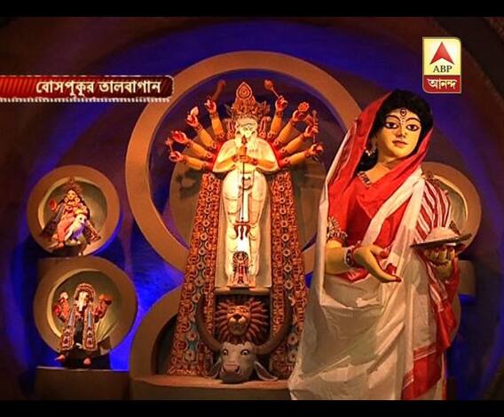 বোসপুকুর তালবাগানের পুজোর থিম ফেলা কার্তিকের স্বপ্ন, পাইপ দিয়ে তৈরি হয়েছে মণ্ডপ