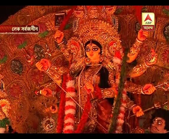 এবিপি আনন্দর ‘সারল্যে সেরা’-র সম্মান জয়ী লেক সর্বজনীনের থিম শিব শক্তি