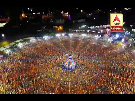 વડોદરાઃ નવરાત્રિનો ડ્રોન વીડિયો જોઇને થઈ જશો ખુશ