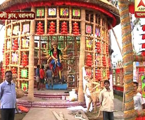 বরানগরের বনঋণী সর্বজনীনের থিম 'পটচিত্রে মা মোহময়ী'