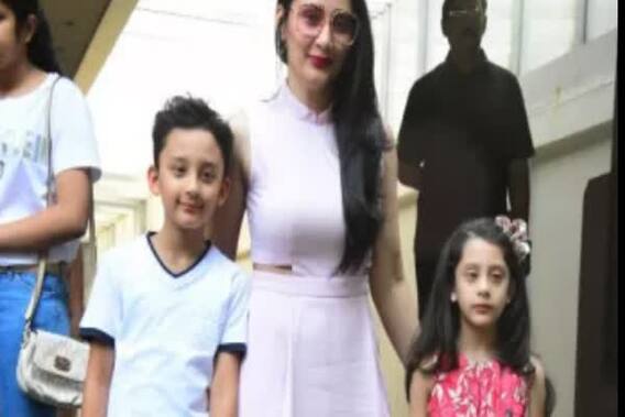 बेटे शाहरान और बेटी इकरा संग लंच पर निकलीं संजय दत्त की पत्नी मान्यता, देखें तस्वीरें