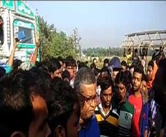 ট্রাক আটকে তোলাবাজি, টাকা না দেওয়ায় ট্রাকের পিছনে ধাওয়া করার অভিযোগ পুলিশের বিরুদ্ধে