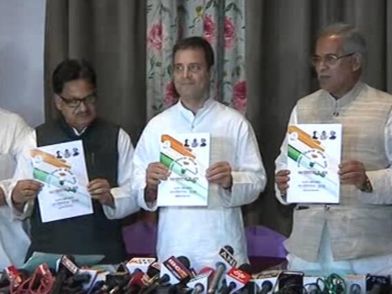  Congress releases party's manifesto in poll-bound Chhattisgarh