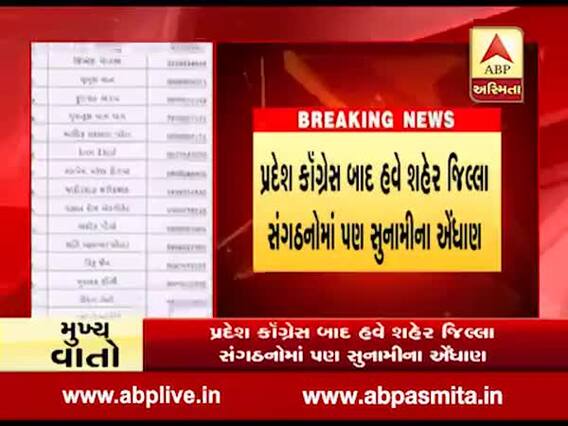 કૉંગ્રેસના સુરત શહેર જિલ્લા સંગઠનોમાં સુનામીના એંધાણ, નવા હોદ્દેદારોની યાદી જાહેર થતાં પક્ષમાં અસંતોષ, જુઓ વીડિયો