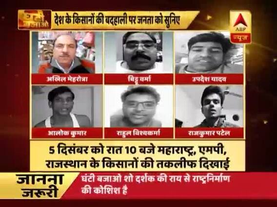 घंटी बजाओ रिस्पॉन्स (05.12.2018): देखिए देश के किसानों की बदहाली पर जनता की राय