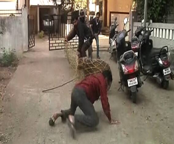 VIDEO | नाशिकच्या सावरकरनगरच्या बिबट्याचा थरार | एबीपी माझा