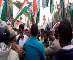 ধর্মঘট ঘিরে উত্তেজনা মেদিনীপুর শহরে, মিছিল, পাল্টা মিছিলে উত্তপ্ত এলাকা