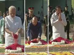 રાષ્ટ્રપતિ- PM મોદીએ ગાંધીજીને આપી શ્રદ્ધાંજલિ, જુઓ વીડિયો