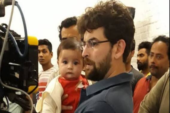 Neil Nitin Mukesh's 4-month-old BABY GIRL Nurvi visits him on movie set