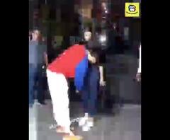 Ranveer Singh bends down to wipe out a spot from Deepika's jeans & kisses her, Video goes viral!