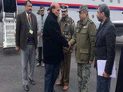 Pulwama Attack: ગૃહમંત્રી રાજનાથ સિંહ પહોંચ્યા શ્રીનગર, જુઓ વીડિયો