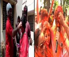 বাড়িতেই পরিবারের সদস্যদের নিয়ে আবির খেললেন সুজন, আসানসোলে এলাকার বাসিন্দাদের সঙ্গে রঙ খেললেন, গান গাইলেন বাবুল