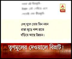 বোলপুরের পর রায়গঞ্জ, তৃণমূল প্রার্থী কানাইয়ালাল অগ্রবালের সমর্থনে দেওয়াল লিখনে বিভ্রাট!