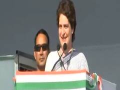 Priyanka Gandhi slams Modi govt for unkept promises while addressing her 1st rally