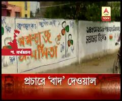 দুর্গাপুর পুরসভার ৩০ নম্বর ওয়ার্ডের করঙ্গপাড়ায় নির্বাচনের প্রচারে বাদ দেওয়াল লিখন, নেই দলীয় পতাকা, ফ্লেক্স, ব্যানার