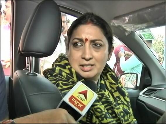 Smriti Irani hits out at Rahul Gandhi says, Cong did no development in Amethi