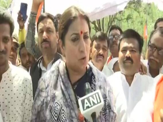 SP leaders were seated quietly when Azam Khan was speaking: Smriti Irani
