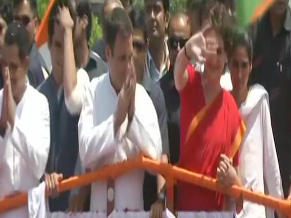 अमेठी में शुरू हुआ राहुल गांधी का रोड शो, प्रिंयका गांधी भी मौजूद, देखें बड़ी कवरेज