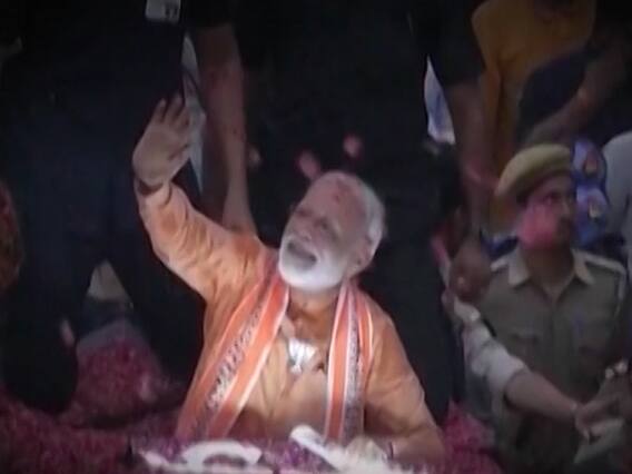 Modi files nomination in Varanasi, shows off NDA strength