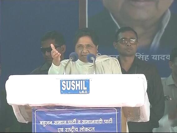 Mayawati blasts BJP, Cong at joint rally of SP-BSP-RLD in UP