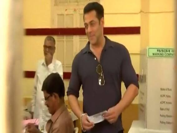 Mumbai: Salman Khan casts vote at polling booth 