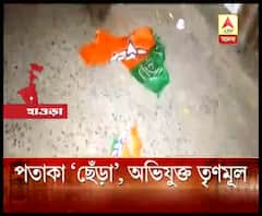 হাওড়ায় বিজেপি প্রার্থীর ফেস্টুন ও পতাকা ছিঁড়ে দেওয়ার অভিযোগ