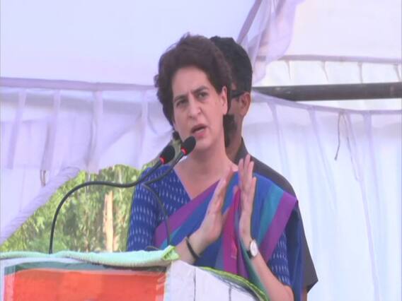 Priyanka Gandhi addresses election rally at Rae Bareli
