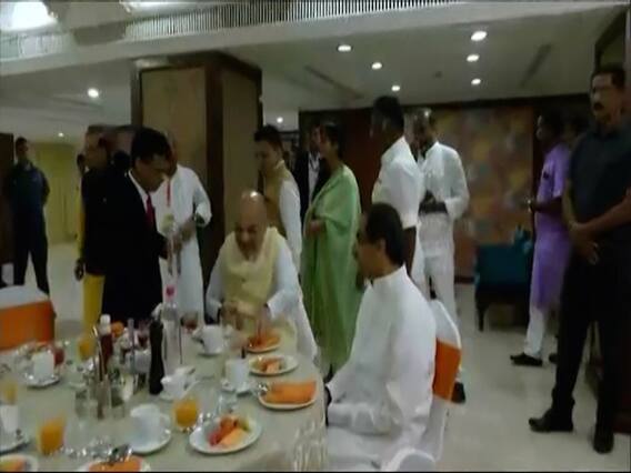 NDA leaders including Uddhav Thackeray gather to have breakfast