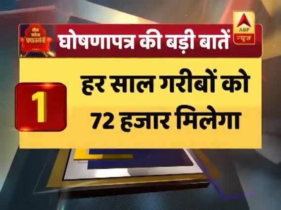 कांग्रेस ने जारी किया लोकसभा चुनाव 2019 के लिए घोषणापत्र, किए हैं ये 10 बड़े वादे, देखिए