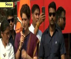অসমের শিলচরে কংগ্রেস প্রার্থী সুস্মিতা দেবের সমর্থনে রোড শো প্রিয়ঙ্কার