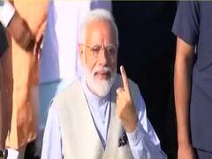 PM Narendra Modi casts vote in Gandhinagar