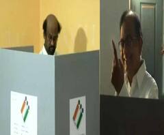 তামিলনাড়ুর শিবগঙ্গায় ভোটাধিকার প্রয়োগ করলেন পি চিদম্বরম, চেন্নাইয়ে ভোট দিলেন সুপারস্টার রজনীকান্ত