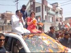 Priyanka Gandhi holds roadshow in UP's Bijnor