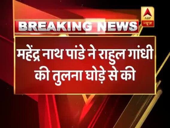 Mahendra Nath Pandey uses derogatory words for Rahul Gandhi