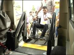 Divyang people cast votes with the help of Wheelchair-taxi