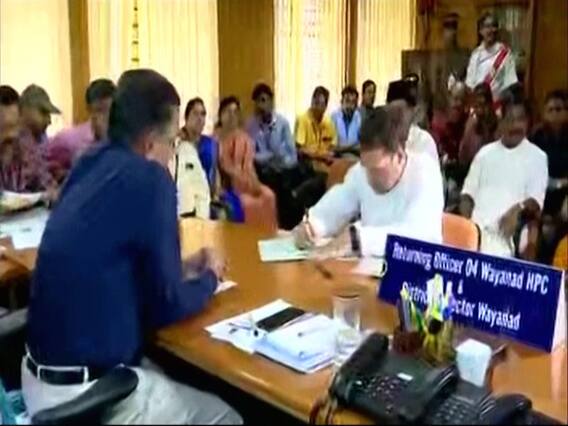 Rahul Gandhi files nomination papers in Wayanad