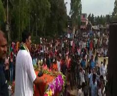 কপ্টারে চড়ে এসে কাঁথিতে কার্যত ফাঁকা মাঠে বক্তৃতা রাহুল সিনহার