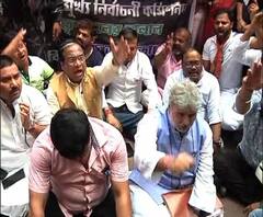 প্রথম দফার ভোটে অশান্তির প্রতিবাদ, মুখ্য নির্বাচনী আধিকারিকের দফতরের সামনে বিজেপির বিক্ষোভ