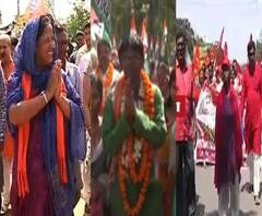 মুর্শিদাবাদের নবগ্রামে চায়ে পে চর্চার সঙ্গে ভোটের প্রচার জঙ্গিপুর লোকসভা কেন্দ্রের বিজেপি প্রার্থীর, ধামসা-মাদল বাজিয়ে, আদিবাসী নাচের তালে পা মেলান বিষ্ণুপুরের তৃণমূল প্রার্থী শ্যামল সাঁতরা 